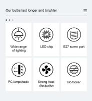 Bombilla de alta potencia LED Lámpara de punta 150W 100W 80W 50W 30W AC220V 230 240V - details 1