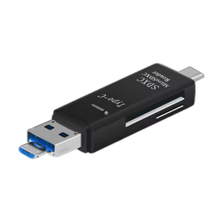 Lector de tarjetas2,0 OTG interfaz USB MicroUSB TypeC con ranura para tarjeta Micro SD TF SD lector de tarjetas de memoria Flash para teléfono Y210 - 1