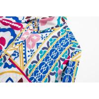 BUNO-Camisa de manga larga con estampado de textura de seda suelta para mujer, camisa versátil con tapa, temperamento, primavera, novedad de 2025 - details 4