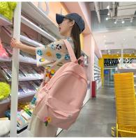 Mochila Impermeable de Nylon para Mujer Bolsa de Viaje Femenina Mochila Escolar para Niñas Adolescentes Bolsa de Libros de Color Sólido - details 13