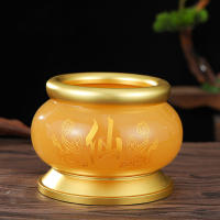 Buda de Jade Liuli en Casa Ofrenda Interior con Sutra del Corazón y Flor de Loto - details 8