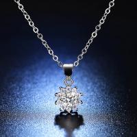 Collar de moissanita de Color D de 0,5 quilates auténtico para mujer, collar de plata de ley S925 con forma de copo de nieve y sol, joyería, regalo exquisito - details 1