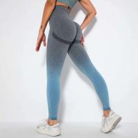 Malla de color degradado sin costuras para mujer, pantalones para correr Fiess con sandalia para realzar la cadera, pantalones de yoga de secado rápido - details 48