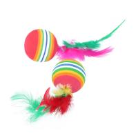 Bola de arco iris de EVA con lanzamiento de espuma ligera, juego interactivo divertido, juguete para masticar, suministros para mascotas - details 6