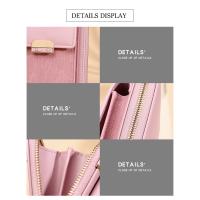 Bolsos de mensajero de cuero Pu de lujo para mujer, bolsos de hombro de salida, billetera para teléfono, bolsos cruzados pequeños sólidos con correa larga, nuevo - details 5