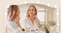 Tocador de Maquillaje Moderno con LED 10, Espejos Plegables y Cajones Ideal para Mujer, Dormitorio, Blanco - details 5
