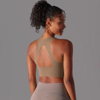 Sujetador de Yoga sin costuras para mujer, chaleco de Yoga Sexy, Sujetador deportivo de alto impacto para entrenamiento, Tops deportivos sin mangas para gimnasio - details 16