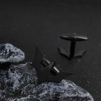 Gemelos de murciélago para hombre, botones de puño de acero inoxidable para camisa de muñeca, joyería para novio de boda, accesorios para hombre - details 1