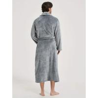 Albornoz de baño para hombre con Bolsillo y Cinturón , ropa de dormir suave y acogedora - details 12