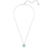 Swarosk-pendiente de corazón de piedra de circón pavimentado para mujer, colgante de plata azul claro, collar con dije de amor, joyería, regalo del Día de San Valentín ﻿ - details 1