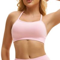 Sujetador deportivo dinámico con espalda descubierta para mujer, ropa interior deportiva de alto impacto, Top corto cruzado para gimnasio, entrenamiento, correr, sujetadores sin costuras - details 8