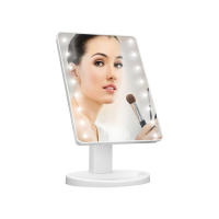 Espejo de lupa giratorio con luz LED, espejo de cristal portátil para maquillaje y afeitado - details 0