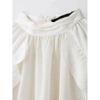 OUWU- Blusa con pliegues para mujer, camisa de manga larga, elegante, primavera, 2025 - details 5
