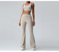 Conjunto de Yoga Sin Costuras de Alta Elasticidad para Mujeres 2pcs Pantalones de Yoga de Cintura Alta Traje de Gimnasio Fitness Ropa de Entrenamiento para Niñas - details 14