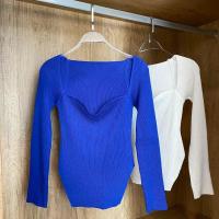 Suéter de Manga Larga con Cuello Cuadrado para Mujer Jersey de Punto para Primavera y Otoño - details 11