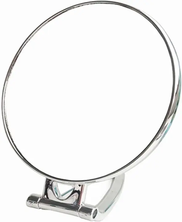 Espejo de maquillaje con soporte, espejo de tocador redondo de doble cara de 270 grados, espejo de mano giratorio para viaje - 1
