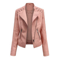 Chaqueta de Mujer de Cuero Sintético Estilo Varsity Moto Biker Bomber Ligera Casual Outerwear Short Coats con Cierre de Cremallera y Forro de Poliéster Adecuada para Otoño e Invierno - details 13
