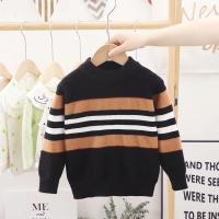 Suéter de Punto a Rayas de Moda para Niños Otoño-Invierno 2024 Ropa Cálida para 2-6 Años - details 3