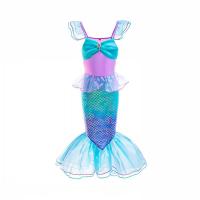 AmyStylish Niñas Princesa Sirena Ariel Cosplay Halloween Fiesta de Cumpleaños Verano Playa Vacaciones Vestido - details 39