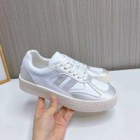Zapatos para caminar tenis de suela gruesa cómodos de cuero sintético informales con cordones - details 14