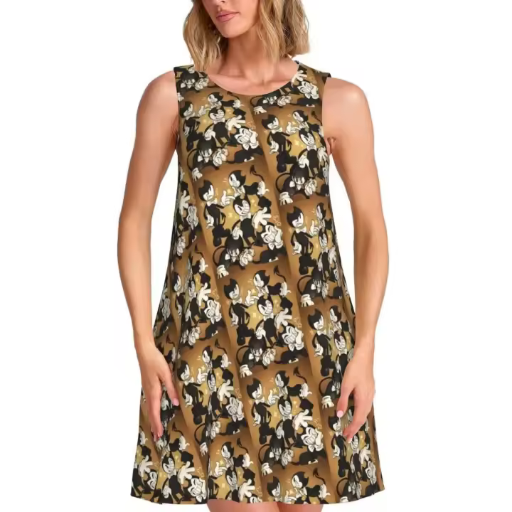 Top sin mangas informal de verano para mujer B-Bendy and Ink M-hine personalizado - 1