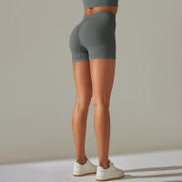 Hamidou-pantalones cortos de Yoga para mujer, Shorts deportivos de cintura alta, sin costuras, con realce de glúteos, para gimnasio, entrenamiento de verano - details 36