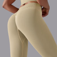 Hamidou-pantalones de Yoga sin costuras para mujer, ropa deportiva de Fitness, Leggings de cintura alta, pantalones de ejercicio para correr, 11 colores - details 36