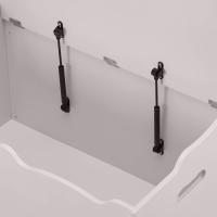 Caja de juguetes de madera, color gris, 76,2 x 45,7 x 48,3 cm - details 5
