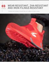 Zapatos De Seguridad Para Hombre Y Mujer 2024 Antipinchazos Y Punta De Acero Zapatillas De Trabajo Industriales Unisex Con Cordones Mesh Suela EVA Talla Verdadera - details 7