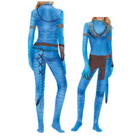 Película de anime de Halloween avatar 2, hombres y mujeres, cola, misma cosplay, ropa ajustada de una pieza - details 8