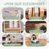 Silla de Madera Montessori Ahorradora de Espacio Torre Plegable, Taburete para Niños, Escalera Plegable para Niños Protección Antivuelcos - details 3