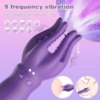 Empaque privado Masajeador de glande masculino sexy con 3 modos de empuje y 9 modos de vibración, entrenador de retardo, vibrador, masturbador de clímax oral, juguetes sexuales para hombres - details 3