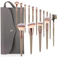 Juego de brochas de maquillaje con soporte de 15 piezas, herramientas de belleza para base en polvo, súper suave - details 0