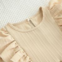 Vestido liso informal de otoño, vestidos plisados ​​de manga larga para niñas, ropa rosa, nueva ropa de moda para niños - details 7
