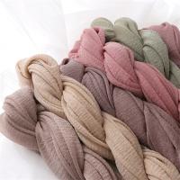 18 colores liso suave fino poliéster Hijabs mujeres largo musulmán chal bufanda turbante envolturas para la cabeza señora islámico 170*70Cm - details 5