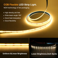 Tira de Luz LED COB Flexible de Alta Brillo 12V DC RA90 8mm Barra de Luz en Colores Variados para Decoración y Iluminación de Marca XUNATA - details 4
