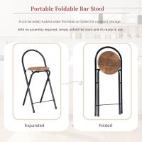 Juego de Mesa de Cena Plegable para 2 Personas Mesa de Cocina Pequeña con Sillas Plegables - details 2