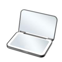 Mini espejo de maquillaje plegable compacto, espejos de tocador estéticos portátiles con aumento, iluminación de 3 colores, espejo cosmético regulable para viaje - details 2