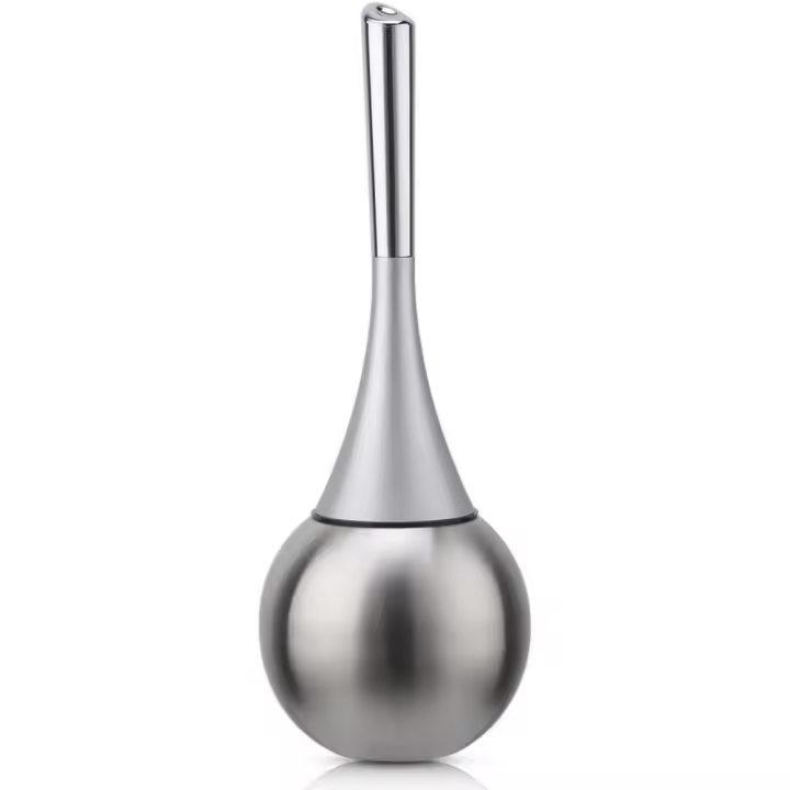 Portaescobillas para Inodoro con Pedestal Juego de Inodoro de Acero Inoxidable Pulido Cepillado - 1