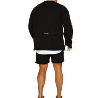 Traje de entrenamiento deportivo para hombre, sudadera con capucha, pantalones cortos para correr, camisa de manga larga - details 10