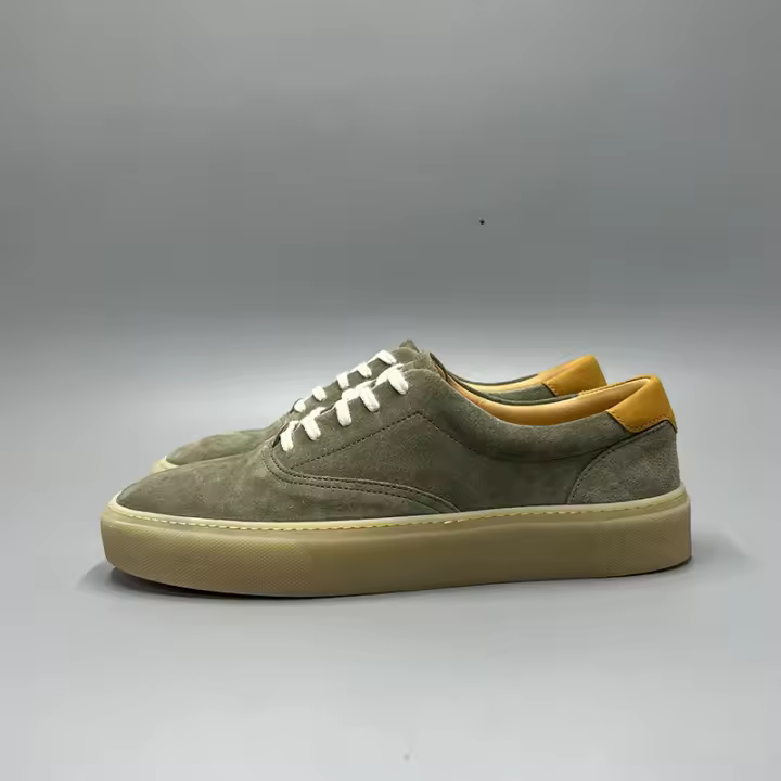 Nuevos zapatos de tablero hechos a mano de cuero de vaca de primera capa simple - 1