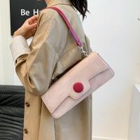 Bolso de hombro de color contrastante para axila, personalizado, sencillo, con textura informal, novedad de 2024 - details 12