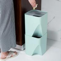 Cubo de basura de separación seca y húmeda para el hogar, papelera de reciclaje clasificada de apilado creativo para cocina - details 6