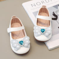 Zapatos de cuero para niñas pequeñas, zapatos planos informales de princesa dulce para niños, fiesta de boda, diamantes de imitación, mariposa, cristal, corazón, moda, nuevo suave - details 8