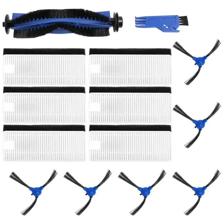 Accesorios de Repuesto para Aspiradora Robot Cecotec Conga 1090 Filtro Hepa Cepillo Lateral Rodillo de Cepillo de Plástico Tipo de Pieza de Vacío Reemplaza los Viejos y Sucios para Mantener la Mejor Performance del Hogar - 1