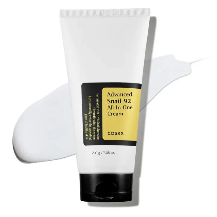COSRX Snail Mucin 92% Hidratante, Crema de Gel Facial de Reparación Diaria Tipo Tubo para Pieles Secas y Sensibles, No Probado en Animales, - 1