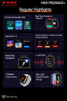 HK9 Pro Max + reloj inteligente, dispositivo con memoria de 1GB, inteligencia Artificial, Control de fotos, múltiples modos deportivos, AMOLED, novedad de 2024 - details 19