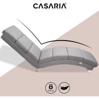 Chaise Longue Tumbona XXL London 186x89x55cm Sillón Ergonómico de Salón Oficina 180Kg Cuero Sintético Blanco - details 15