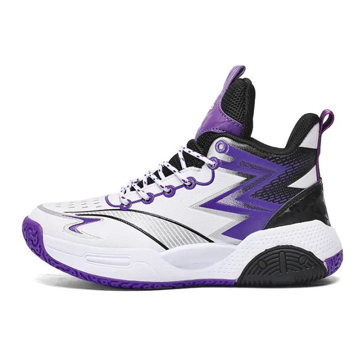 Zapatos de baloncesto Unisex para niños, zapatillas altas Air para niños y niñas, zapatos atléticos transpirables con amortiguación para exteriores - 1