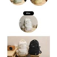 Nombre: mochila ligera y elegante con múltiples bolsillos para el trabajo, mochila escolar para estudiantes, con colgante, Color - details 9